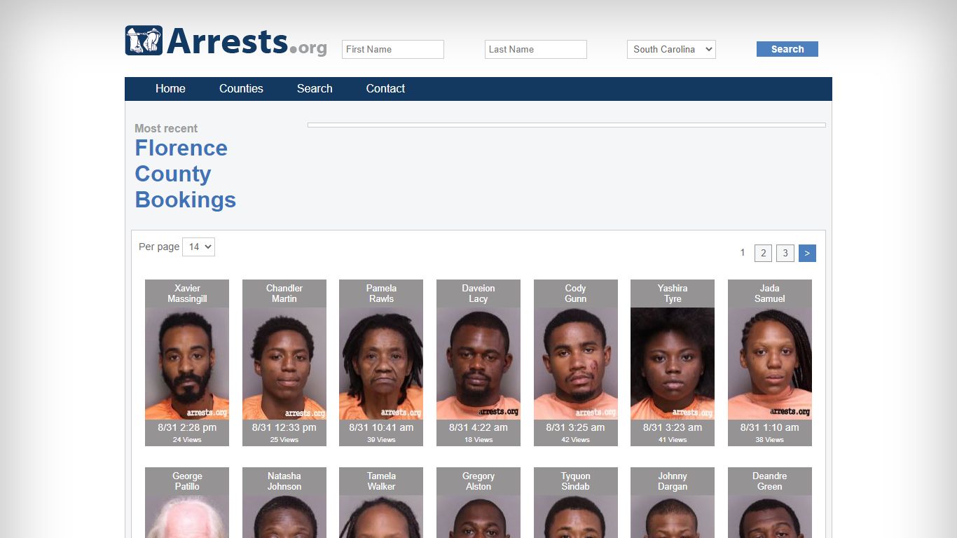 Florence County Arrests and Inmate Search