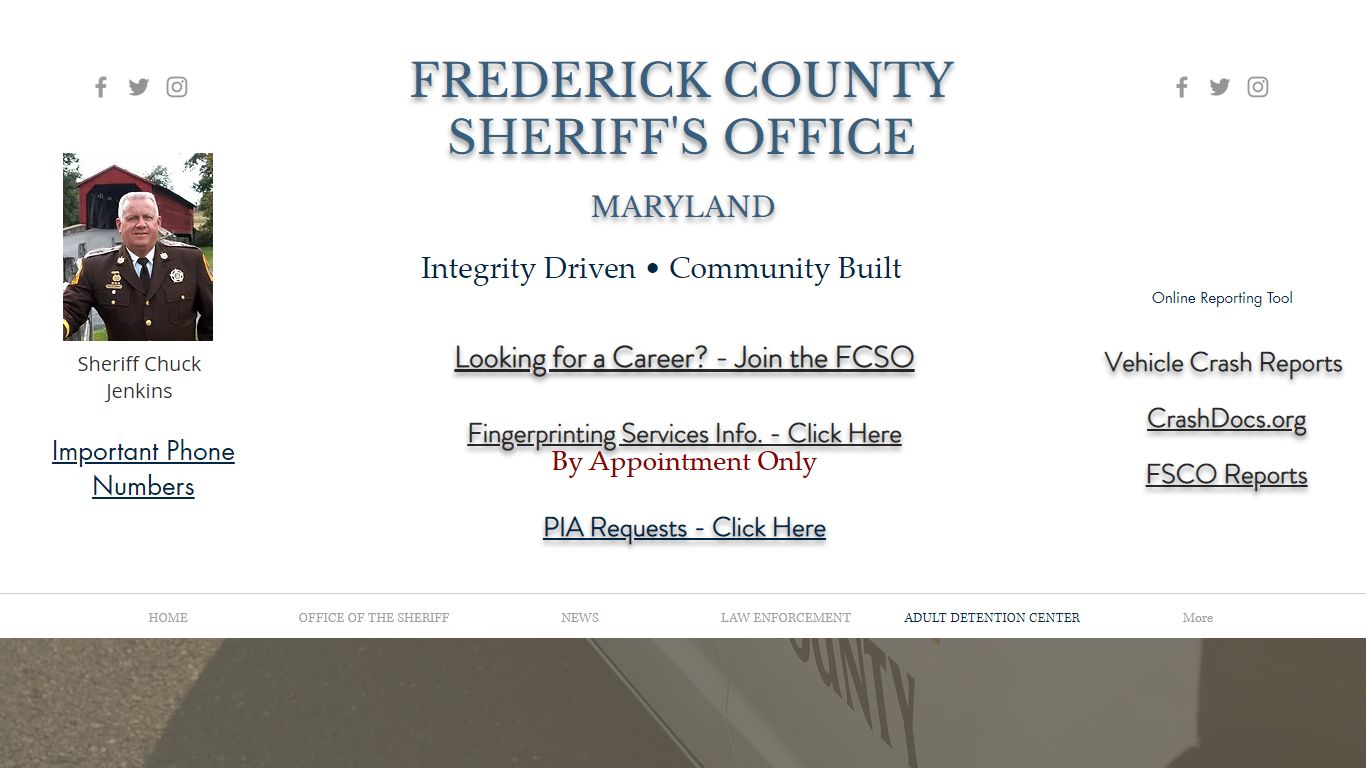Frederick County Sheriff's Office, MD | Adult Detention Center